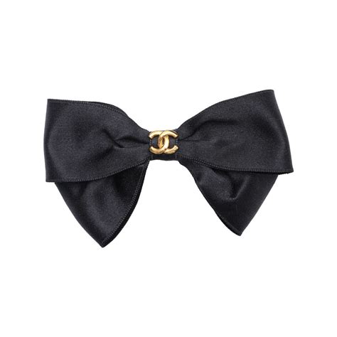 chanel logo hair clip|Chanel bows for hair.